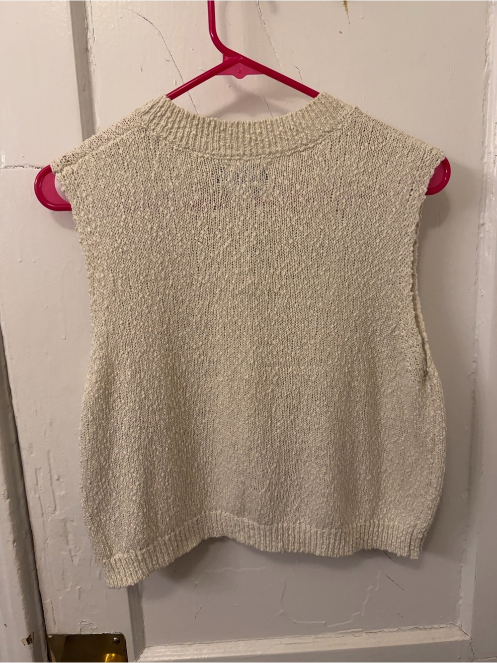 ASOS Cream Button-Front Knit Vest - Picture 3 of 3